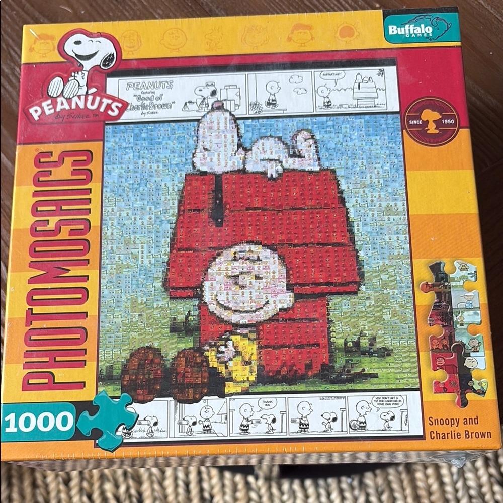 New in box Buffalo games Snoopy Peanuts Photomosaics Puzzle - 1000 pieces